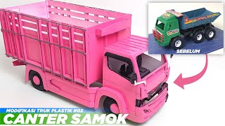 Modif Truk Plastik Jadi Truk Canter SAMOK Grill GIGA || MODIFY