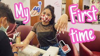 Getting Nails Extensions for The First Time in Life #SoniaVlogs