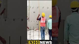 Precast construction elements assembling site | Integrated house building process | precast concrete
