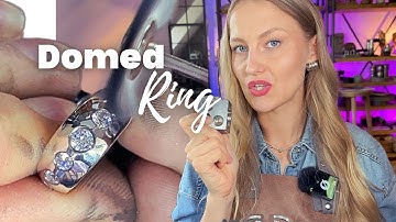 HOW to make a DOMED silver RING | Step by step tutorial!