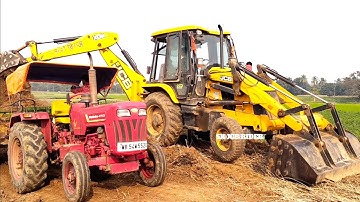 New Jcb 3dx Backhoe Loader Machine Loading Mud In Mahindra 475 Di Tractor | Jcb Tractor | Jcb Video