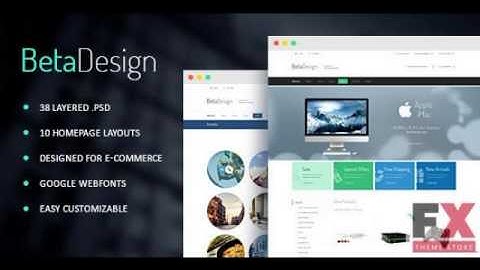 Preview Beta Design E-Commerce PSD Template TForest