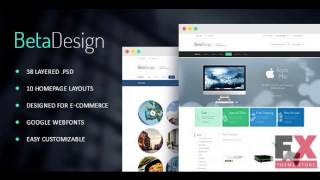 Preview Beta Design E-Commerce PSD Template TForest