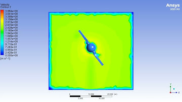Simulation visualization of Tidal Turbine as Rigid Body | Ansys CFX