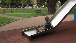 Sliding at a park in Timisoara
