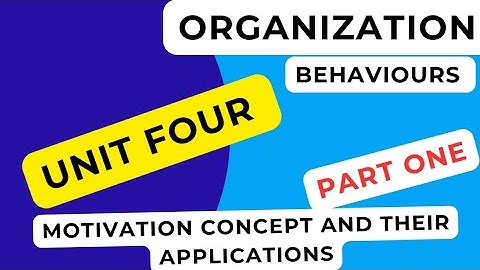Organization Behaviours Unit Four Part One