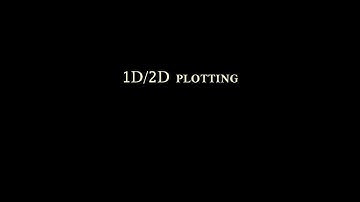 1D/2D plotting