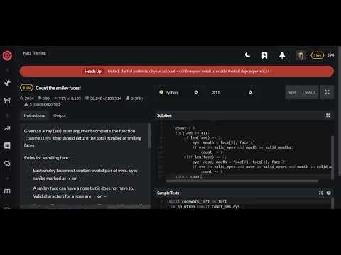 Codewars | Count the smiley faces! | Python 6 kyu