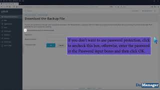 How to generate and download a full backup of your Plesk Account   DA MANAGER