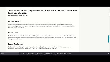 ServiceNow Certified Implementation Specialist - Integrated Risk Management preparation - Session 1