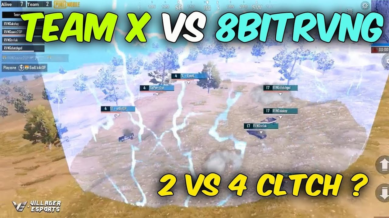 TEAM X VS 8BITRVNG , 2 VS 4 CLUTCH ? II HIGHLIGHT II G T C