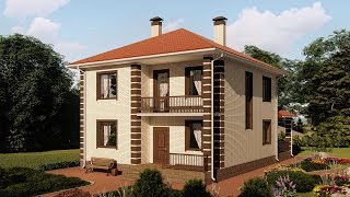 Проект двухэтажного дома в современном стиле 160 кв.м. | SketchUp + Lumion 8 Проект двухэтажного дома в современном стиле 160 кв.м. | SketchUp + Lumion 8