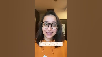 Thesis Jury Anxiety  #architecture