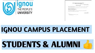 IGNOU campus placement for students and alumni 27th january 2026 #livestream