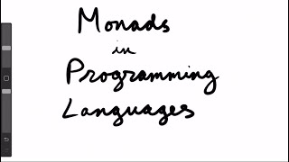 Monads in Programming Languages - Category Theory