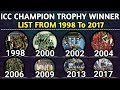 ICC Champion Trophy Winners List From 1998 To 2017 | Champion Trophy Winners