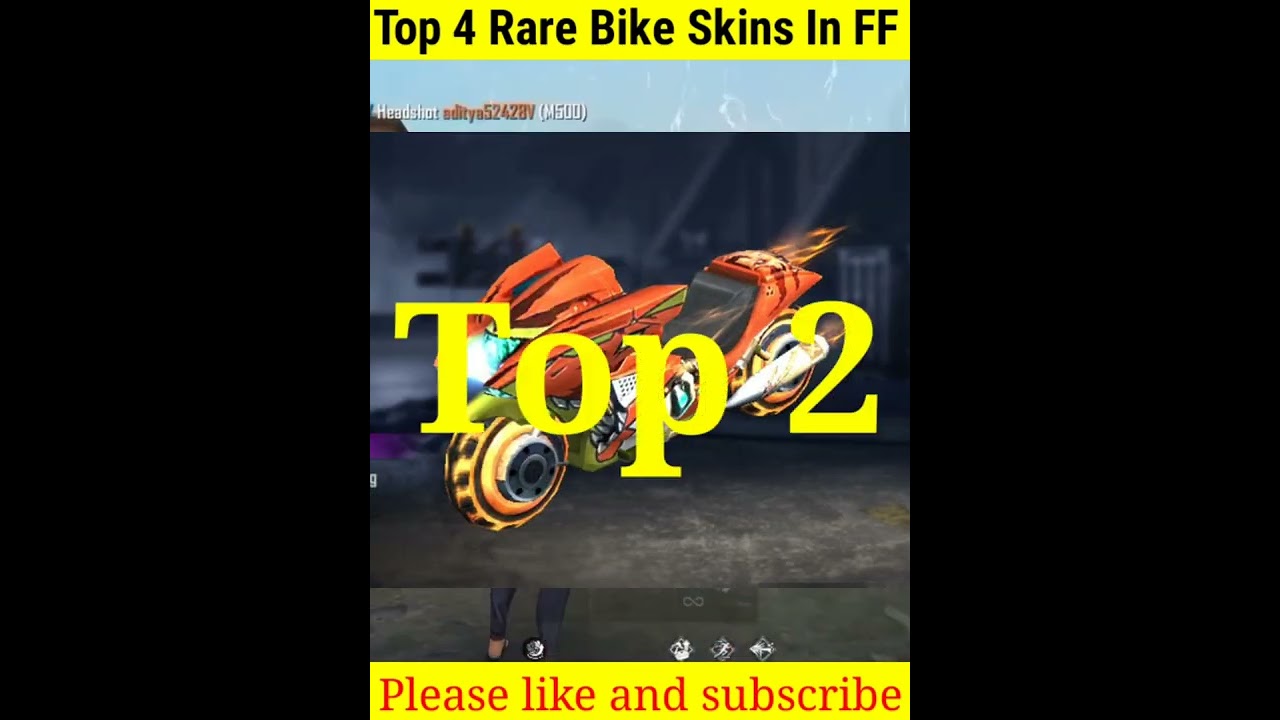 || Top 4 Rare Bike 🏍 Skins In freefire || 