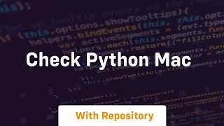 check python mac