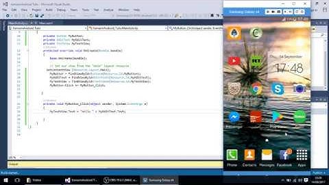 Xamarin.Android EditText  TextView  Button Tuto 1 [Visual Studio]