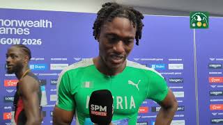 Samuel Ogazi (NGR) won GOLD in 400m at the 2026 Commonwealth Games in Glasgow Samuel Ogazi (NGR) won GOLD in 400m at the 2026 Commonwealth Games in Glasgow