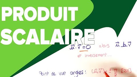 Produit Scalaire de deux Vecteurs Cours -  Définition et Application - Mathrix