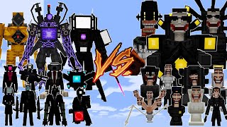 NEW SKIBIDI CAMERAMAN vs All SKIBIDI TOILET - SKIBIDI TOILET MULTIVERSE V8.7 | MINECRAFT PE BATTLE