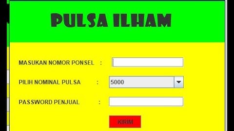 Membuat desain GUI jaul beli pulsa  sederhana pada java netbeans