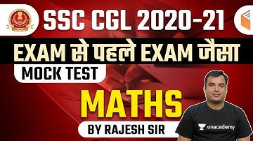 SSC CGL 2020-21 Exam | Maths Mock Test by Rajesh Nehra
