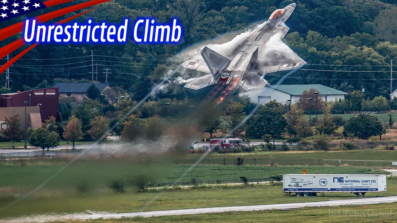 The Most Powerful Takeoffs: F-15s, F-16s & F-22s Unrestricted Climbs