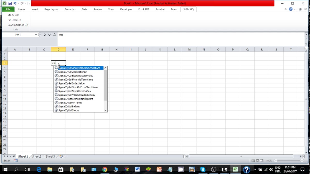 SigmaIQ Data Excel Addin - Installation video - YouTube