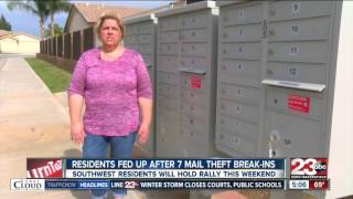 Residents fed up after mail theft break-ins