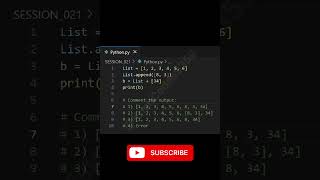 Python Programming Quiz #List #append #Python
