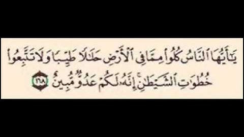 سورة البقره ايه 168  - 169