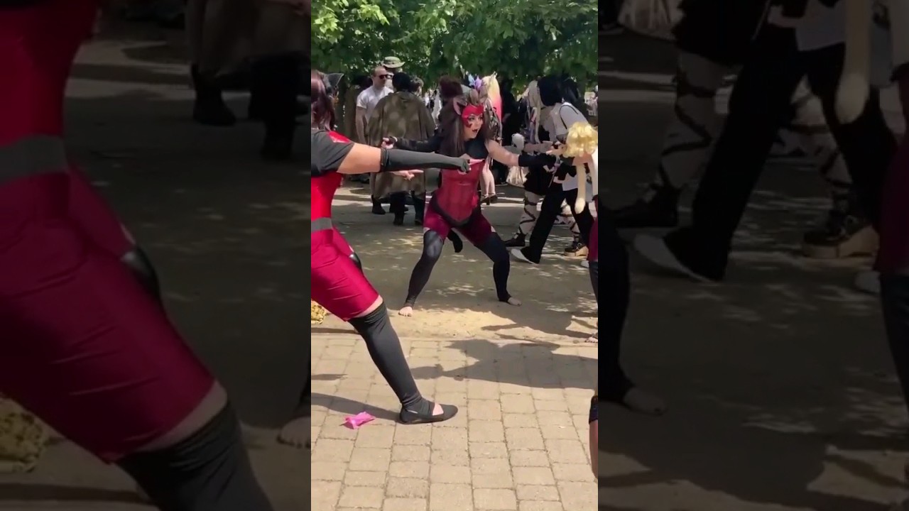 when your friends spot you at a cosplay convention 😳