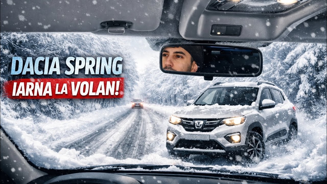 2023 Dacia Spring (45HP) POV winter drive.