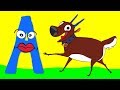 Learn the alphabet animals  letter a  antelope