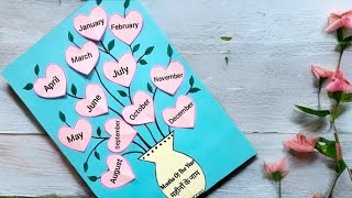 Months Of The Year Chart | Months Name English And Hindi | Primary School TLM #monthsnamechart
