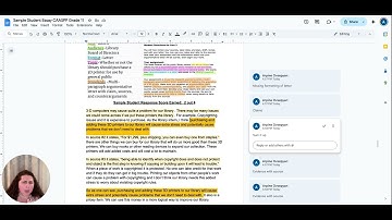 Performance Task Workshop: Sample Student Essay Question Response (score 2)