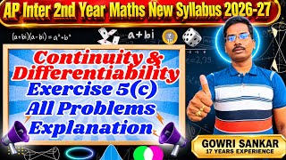 Chapter-5||Continuity and Differentiability Exercise 5(c)||AP Intermediate 2nd Year Maths New Syllab
