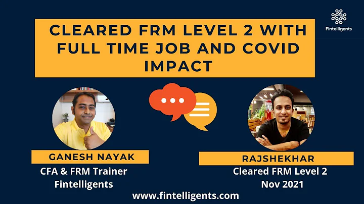Cleared FRM Level 2 with Full Time Job and Covid Impact | Rajshekhar | FRM Preparation