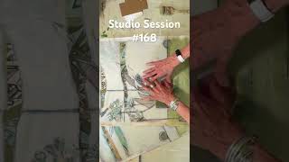 Mounting a loose canvas in Studio Session 168 #shorts #mixedmedia #mixedmediaart