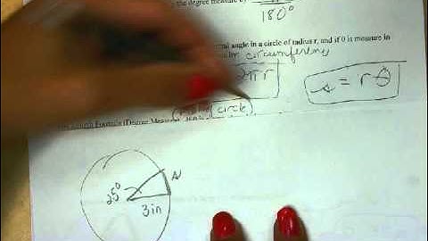 Precalc Unit 6:  Arc length and Area of Circular Sector