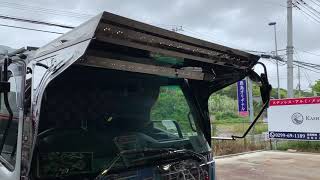 2019.6.9 鹿島オリヂナル フロントバイザー デコトラ 取り付け