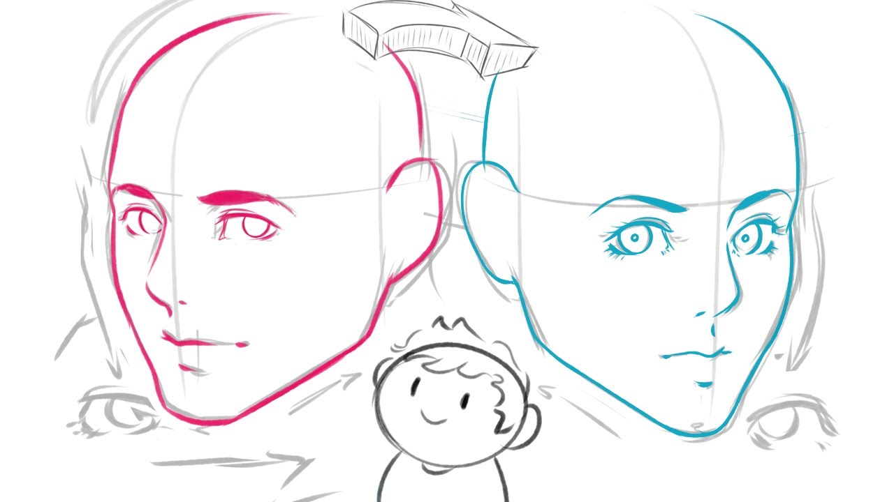 Por dónde EMPEZAR EN EL DIBUJO 🔸 Dibujar hombre y mujer, rostros y tips - Guz Artema