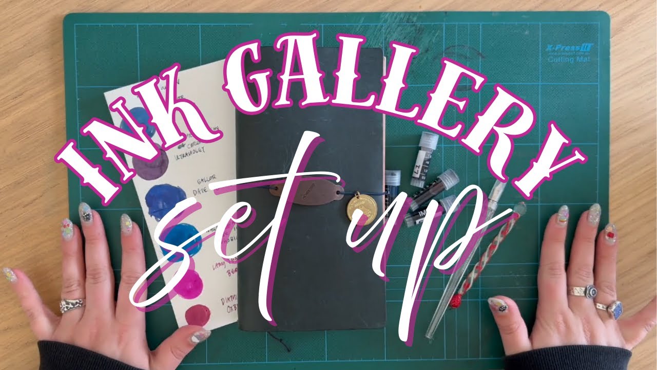 16. Decorating my ink gallery TN insert + swatching inks from friends ...