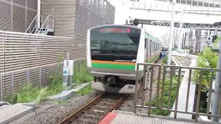 【逗子～宇都宮間各駅停車】湘南新宿ライン宇都宮線直通普通宇都宮行きE233系3000番台E-73編成+E-11編成15両　横浜駅発車