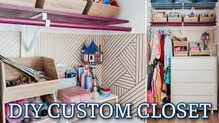 DIY CUSTOM CLOSET MAKEOVER ON A BUDGET | SMALL CLOSET ORGANIZATION IDEAS | DIY CLOSET SYSTEM