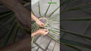 tutorial topi unik daun kelapa