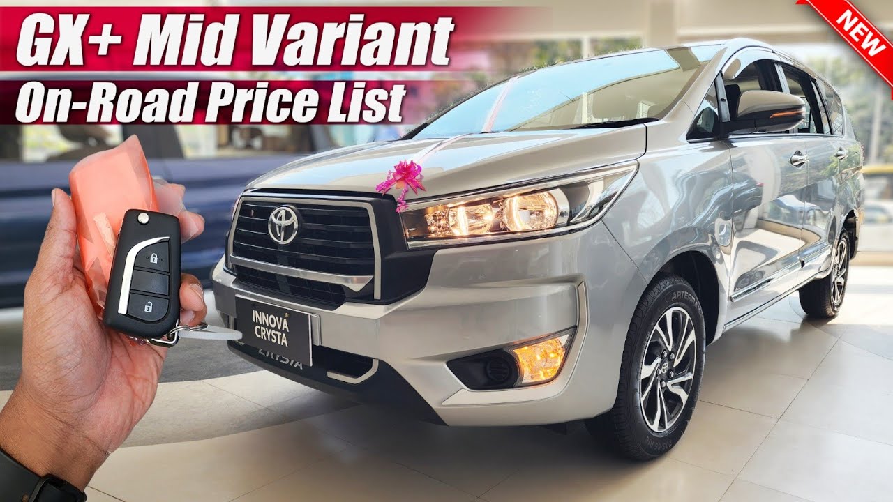 2026 Toyota Innova Crysta GX+ (Mid Variant) with Full On-Road Price List