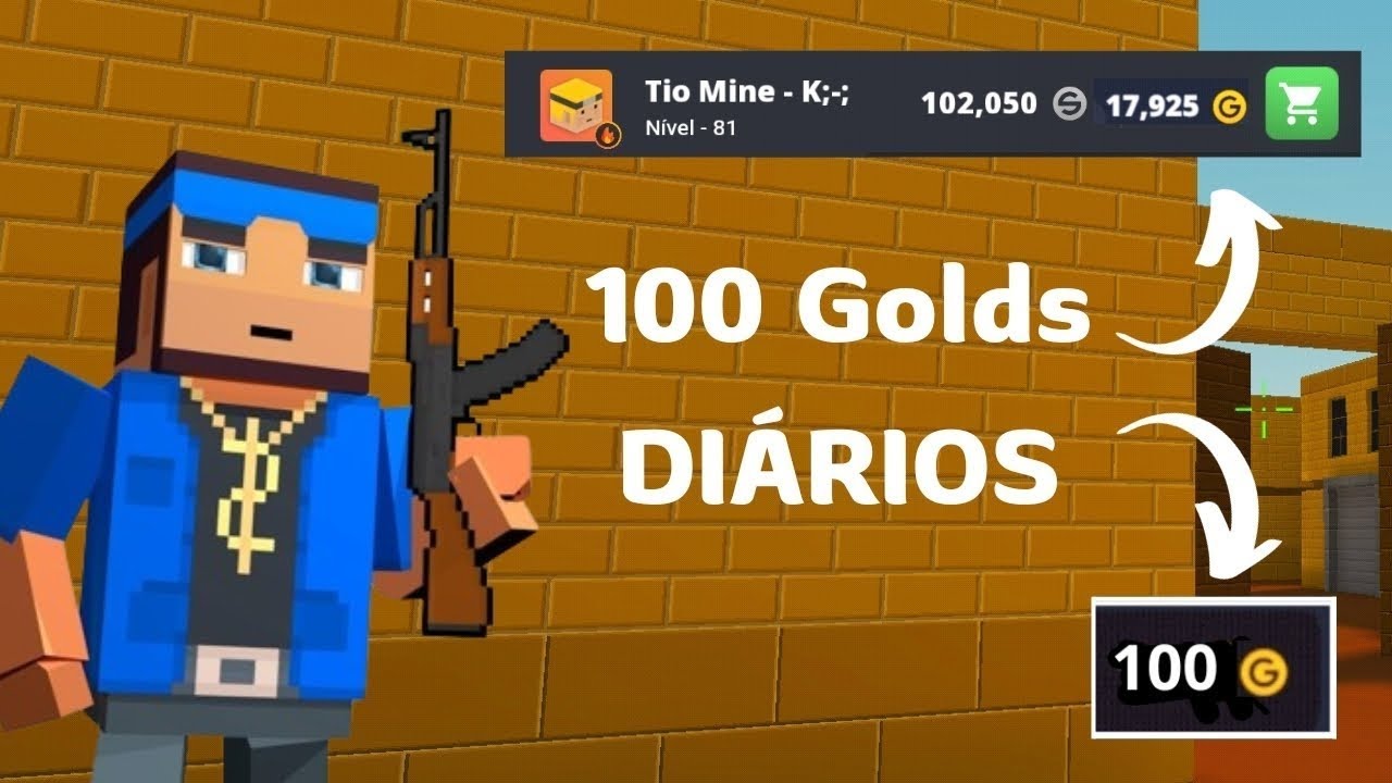 COMO PEGAR 100 GOLDS DIÁRIOS NO BLOCK STRIKE - 2025  [Repost]